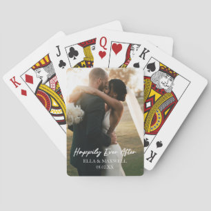 Glücklicherweise je nach individueller Foto-Hochze Spielkarten