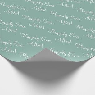 Glücklicherweise je nach Script Green Wedding Geschenkpapier