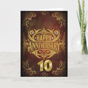 Glückliches 10. Jubiläum Einladung