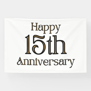 Glückliches 15-jähriges Jubiläum 4x6 Vinyl-Banner Banner