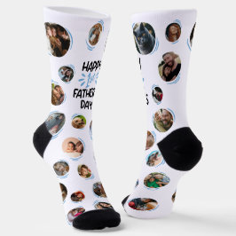 Glückliches 1. Vatertag Foto Socken