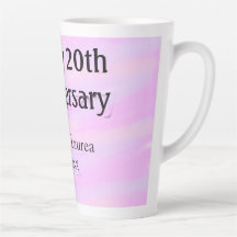 Glückliches 20. Jubiläum rosa lila pastell Name bo
