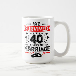 Glückliches 40. Hochzeitsjubiläum Paare Jubiläum Kaffeetasse