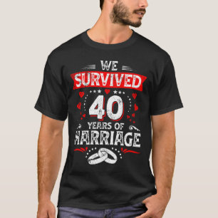 Glückliches 40. Hochzeitsjubiläum Paare Jubiläum T-Shirt