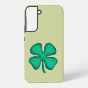 Glückliches 4-Blatt-Irland-Klee-grün-S22Plus-Handy Samsung Galaxy Hülle