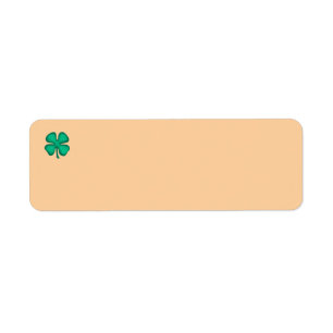 Glückliches 4-Blatt-Irland-Kleeblatt-Rücksendeetik