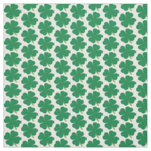 Glückliches 4 Blatt-Klee-Gewebe Stoff