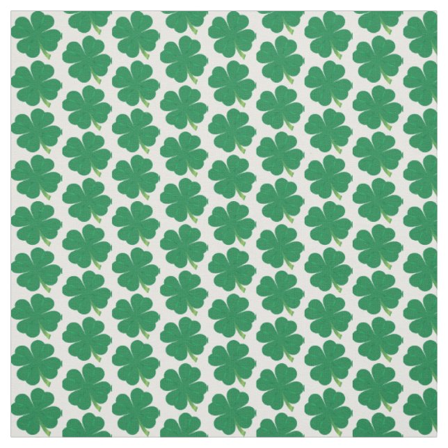 Glückliches 4 Blatt-Klee-Gewebe Stoff (Muster)