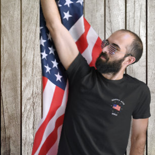 GLÜCKLICHES 4. BRO - Patriotisches Flag & Stars Po T-Shirt