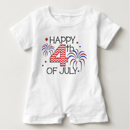 Glückliches 4. des Juli-Säuglings-Spielanzugs Baby Strampler