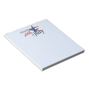 Glückliches 4. vom 1. Juli Notizblock