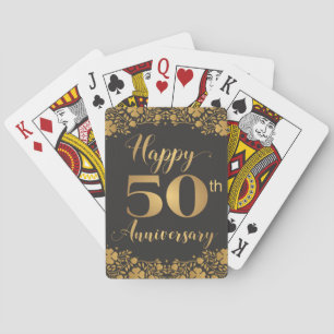 Glückliches 50. Hochzeitsjubiläum Goldene Hochzeit Spielkarten