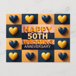 Glückliches 50. Hochzeitstag-Jubiläum Postkarte