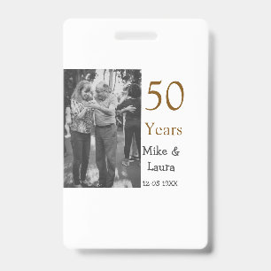 Glückliches 50. Jubiläum fügt Namen des Paares Dat Ausweis