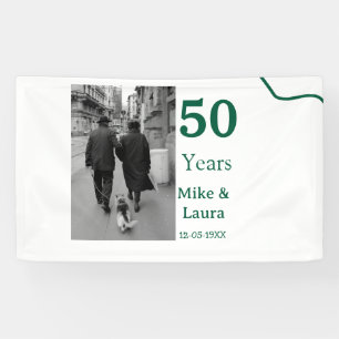 Glückliches 50. Jubiläum fügt Paarname Datum Hochz Banner
