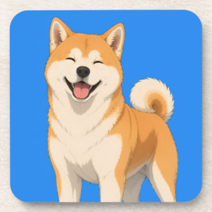 Glückliches Akita-Hund-Design Getränkeuntersetzer