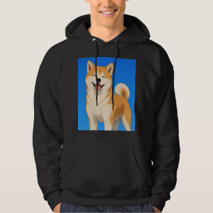 Glückliches Akita-Hund-Design Hoodie