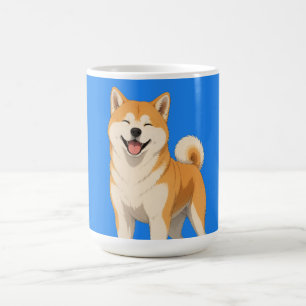 Glückliches Akita-Hund-Design Kaffeetasse