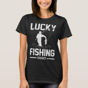 Glückliches Angeln Lustige Fischer Fisch Grafik T-Shirt