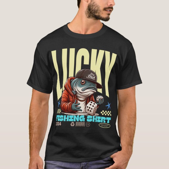 Glückliches Angelshirt T-Shirt (Vorderseite)