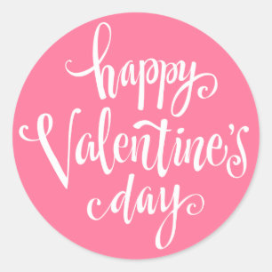 Glückliches Aufkleber-Siegel des Valentines Runder Aufkleber