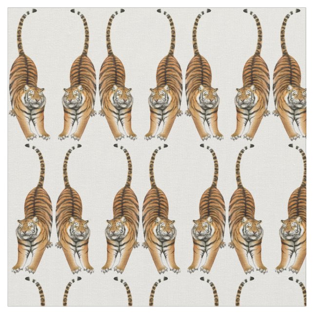 Glückliches ausdehnendes Tiger-Gewebe Stoff (Nahaufnahme)