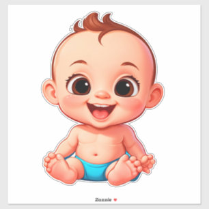 Glückliches Baby Cartoon Aufkleber