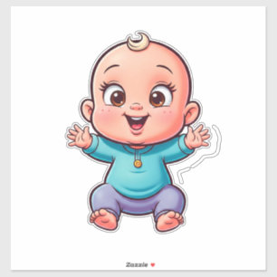Glückliches Baby Cartoon Aufkleber
