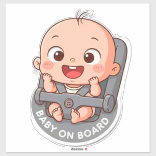 Glückliches Baby Cartoon Aufkleber
