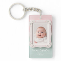 Glückliches Baby Floral Rosa Grüne Rahmen