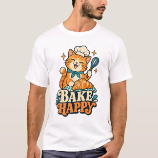 Glückliches Backen Lustiges Back-T-Shirt für Bäcke T-Shirt
