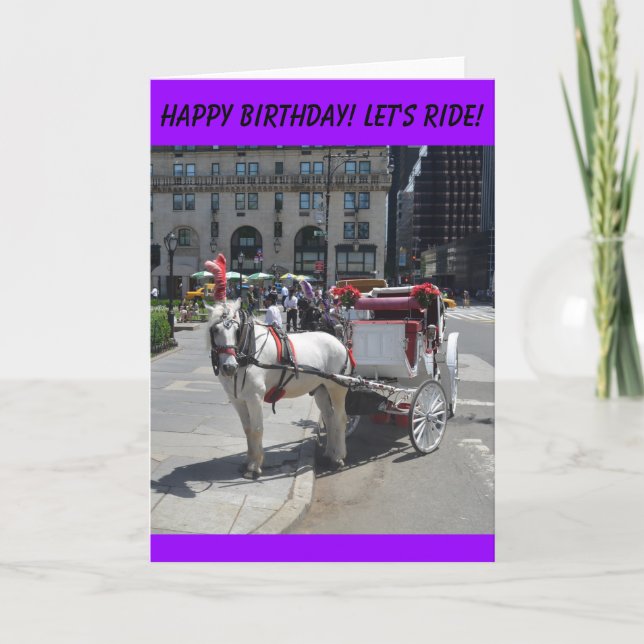 Glückliches Birhday! Gelassen uns reiten! Karte (Vorderseite)