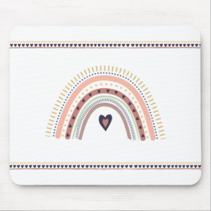 Glückliches Boho-Regenbogen Modernes Minimal Trend Mousepad
