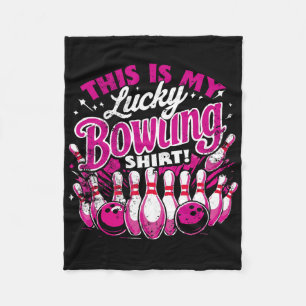 Glückliches Bowling Shirt nicht wecken lustige Zit Fleecedecke