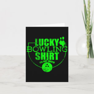 Glückliches Bowling Shirt nicht wecken lustige Zit Karte
