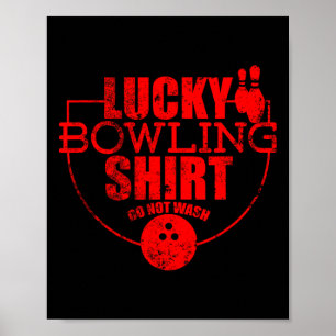 Glückliches Bowling Shirt nicht wecken lustige Zit Poster