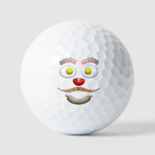 GLÜCKLICHES BRUNCH-GESICHT GOLFBALL
