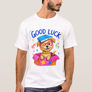 Glückliches Buchhund-T-Shirt T-Shirt
