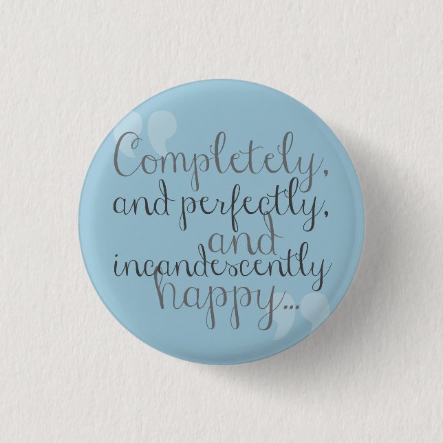 Glückliches Button für Fans Janes Austen (Vorderseite)