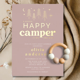 Glückliches Camper-Baby-Shower-Einladung Folieneinladung