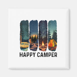 Glückliches Camper-Shirt Wanderabenteuer Sommercam Magnet