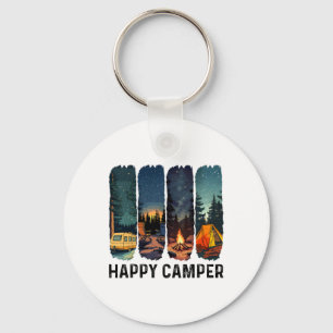 Glückliches Camper-Shirt Wanderabenteuer Sommercam Schlüsselanhänger