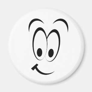 GLÜCKLICHES CARTOON-GESICHT MAGNET