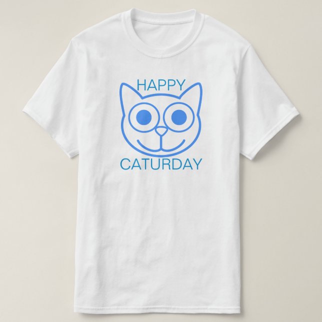 Glückliches Caturday T-Shirt (Design vorne)