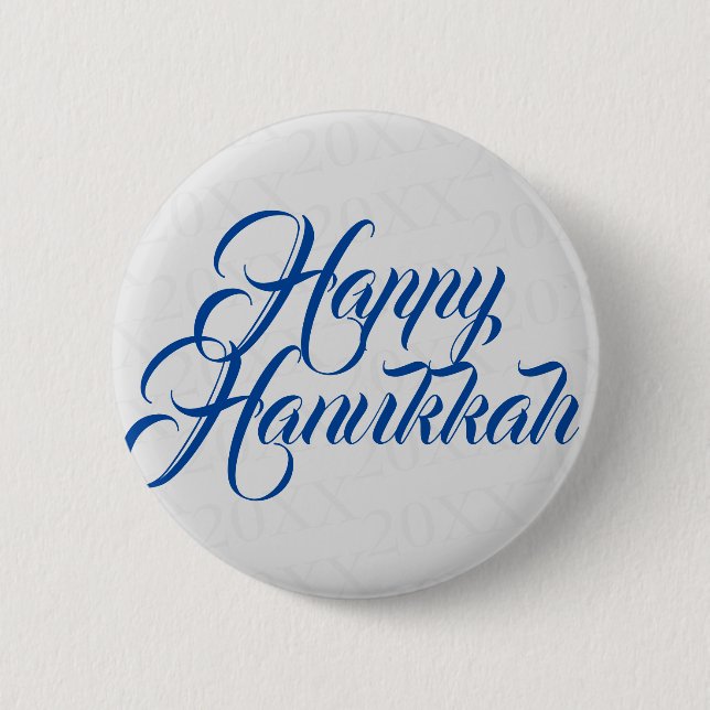 Glückliches Chanukka Button (Vorderseite)