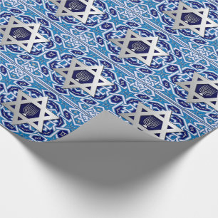 Glückliches Chanukka-/Chanukah Geschenk-Packpapie Geschenkpapier