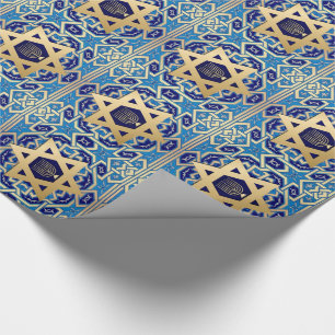 Glückliches Chanukka-/Chanukah Geschenk-Packpapie Geschenkpapier