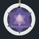 Glückliches Chanukka! Davidsstern Mehrfarbig Keramik Ornament<br><div class="desc">Wollen Sie, um einen besonderen Anlass dieses Jahr zu gedenken? Dieses ist eine perfekte Weise! Addieren Sie Text, wenn Sie wollen!</div>