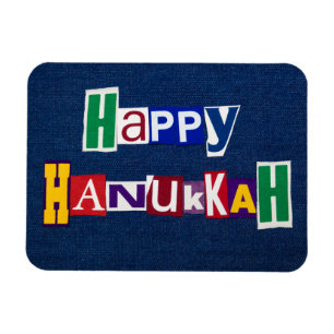 Glückliches Chanukka-Denim Magnet