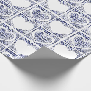 Glückliches Chanukka-Feriengeschenk-Packpapier Geschenkpapier